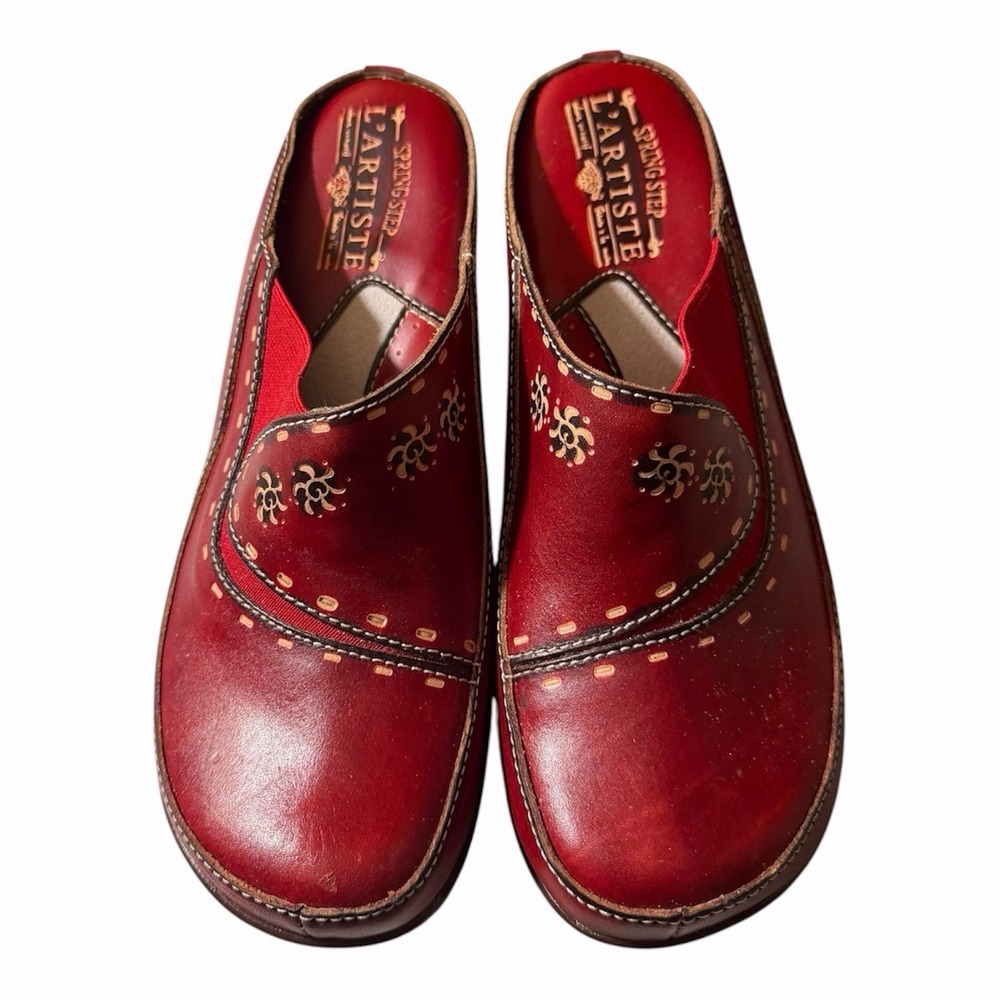 L'Artiste Chino-R Womens EU 37 US 6.5-7 Red Artistic Comfort Sandal Shoe - Picture 1 of 3